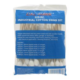 325 pc. Industrial Cotton Swab Set - Comes in Assorted Sizes - Cal-Hawk