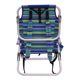 2-Pack Reclining Beach & Event Lay-Flat Backpack Chair Blue & Green Stripe