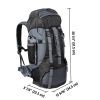 Outdoor Sport 70L Travel Hiking Camping Backpack big Rucksack Bag Black