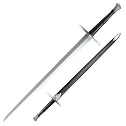 Cold Steel Hand-And-A-Half 33-1/2" Sword with Leather/Wood Scabbard