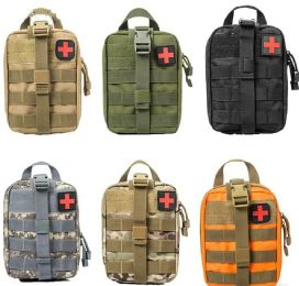 Tactical First Aid Medical Bag Army Car Pouch (Color: Dark Green, size: 20.5*15*10Cm)